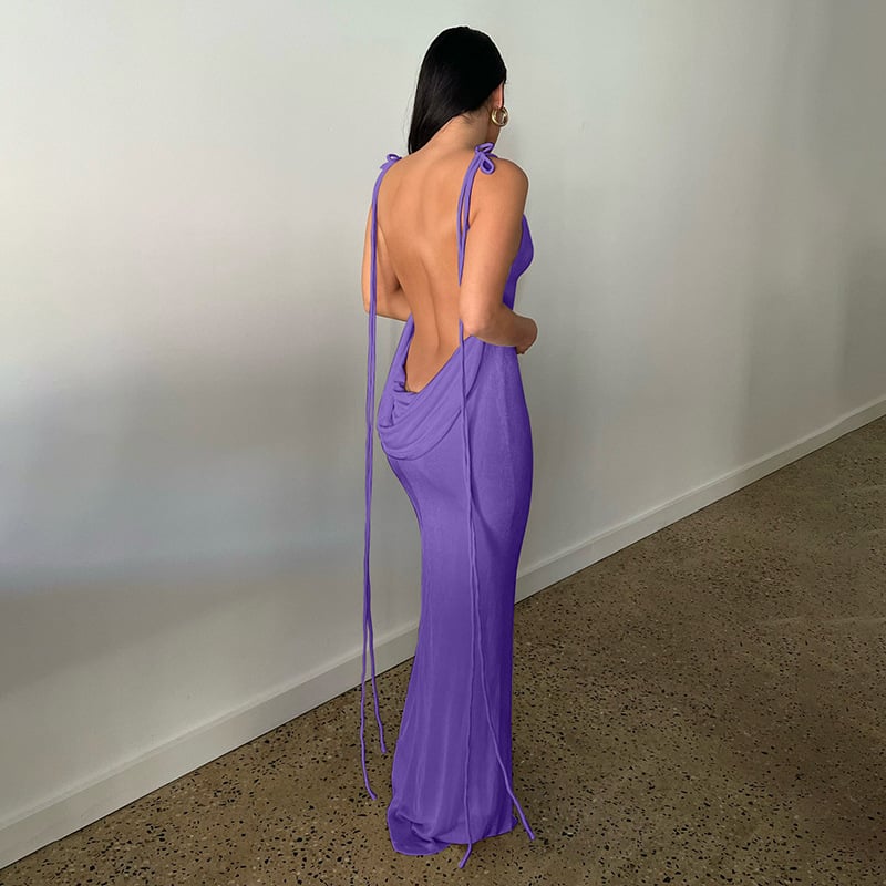 Elegora - Rückenfreies Kleid
