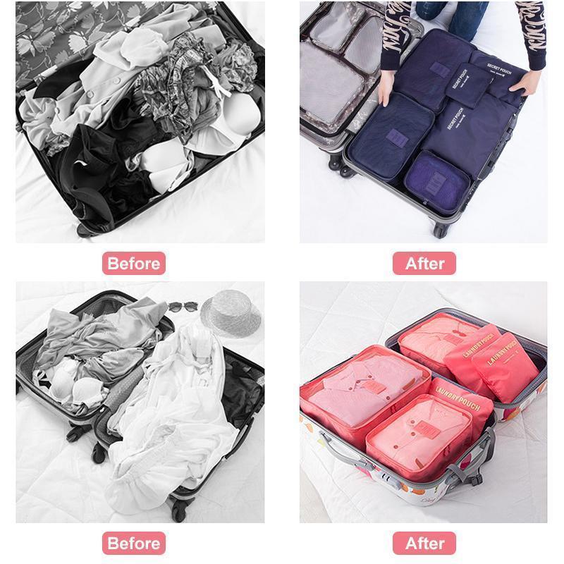 Kofferorganisation mit Packwürfeln